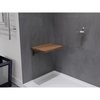 Anzzi 16.93 inL, Natural Teak Wood, Shower Seat, Aluminum trim AC-AZ204